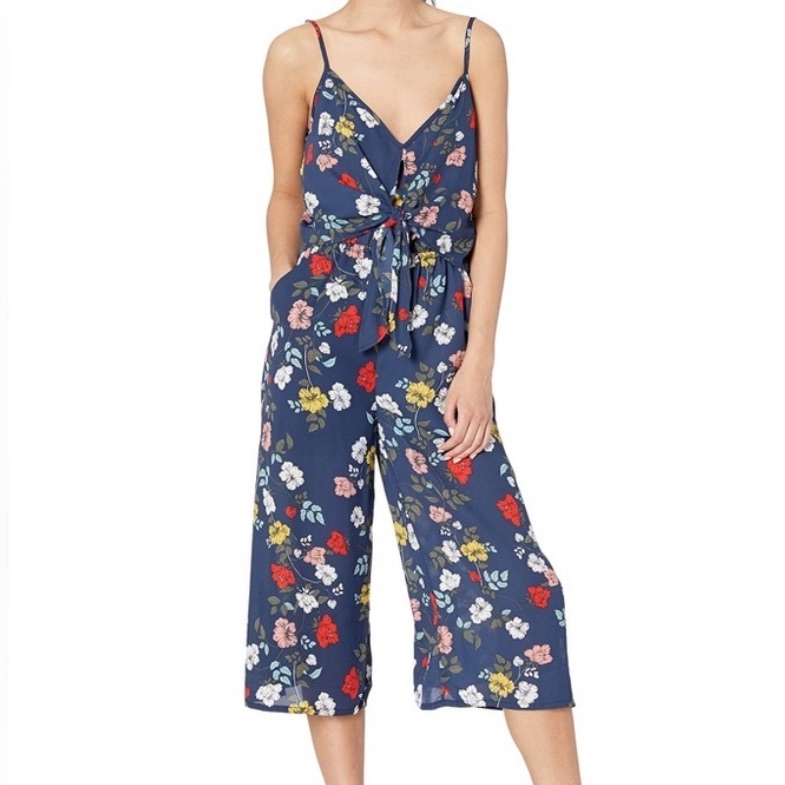 Jack By Bb Dakota Floral Navy Jumpsuit